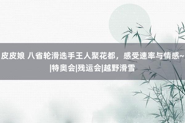 皮皮娘 八省轮滑选手王人聚花都，感受速率与情感~|特奥会|残运会|越野滑雪